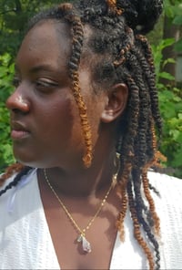 Image 1 of Amethyst Wire Wrapped Crystal Necklace