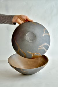 Image 3 of Raw Black Stoneware Serving Bowl