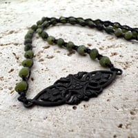 Image 1 of Jade Oak Leaf Necklace