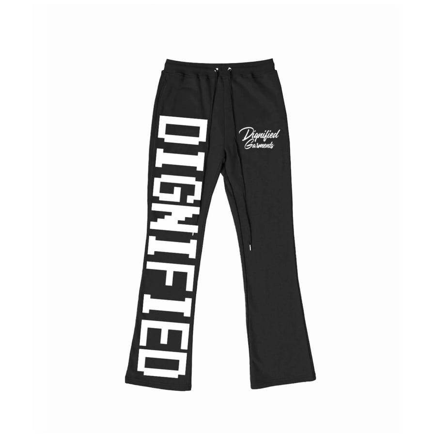 Image of Dignified Stacked Sweatpants (Raven) 