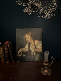 Image 6 of Reproduction sur toile de 1969, du tableau L’oiseau mort de J.B Greuze
