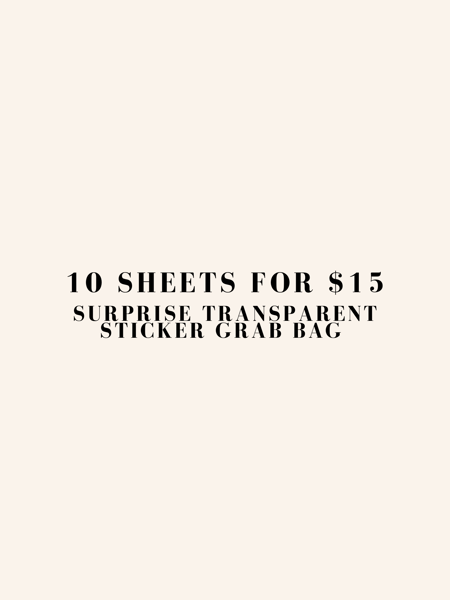 Image of 10 SHEETS FOR $15 TRANSPARENT BAG