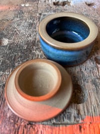 Image 3 of Flat lidded blue pot