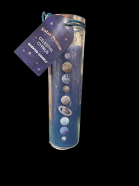 Solar system celestial Cyprus tube candle 