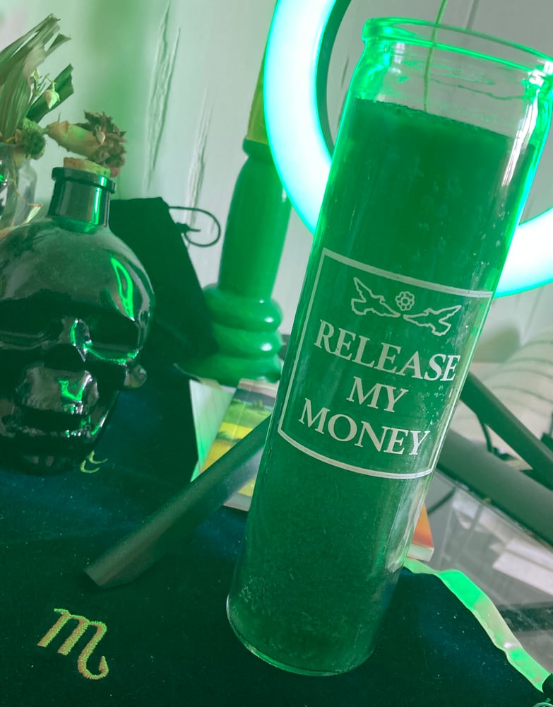 Image of RELEASE MY MONEY 7 DAYS OF FINANCES RITUAL CANDLE