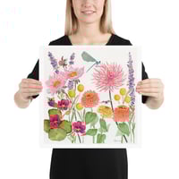 Image 8 of Dahlia Garden- Poster Print