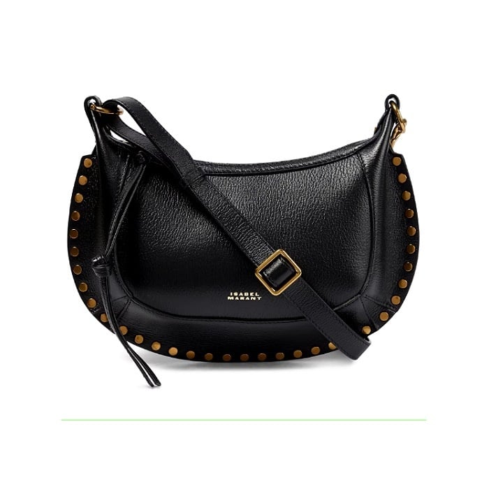 Image of ISABEL MARANT OSKAN MOON SHOULDER BAG BLACK