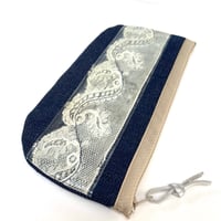 Image 3 of Denim and Lace Pencil Case