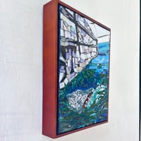 Image 3 of Shark Stained Glass Mosaic 10x13 in with frame