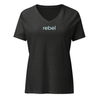 Image 3 of "Rebel" Women’s Relaxed V-neck T-shirt