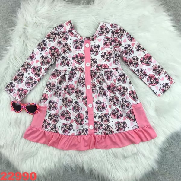 Image of Mickey Minnie hearts dress 