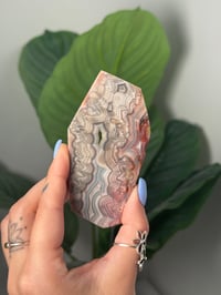 Image 2 of COTTON CANDY DOUBLE SIDED LAGUNA AGATE CABACHON WITH PARALAX -MEXICO-