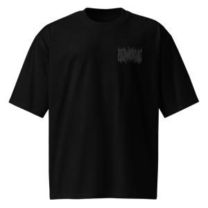 PMA Black on black print on Oversized heavyweight t-shirt