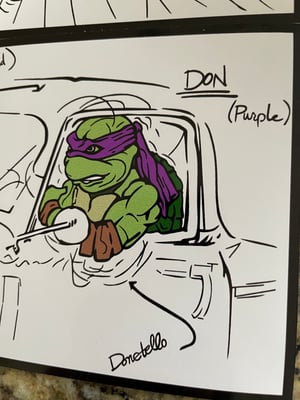 Image of 4" Leo & Don Sketch Sticker Set