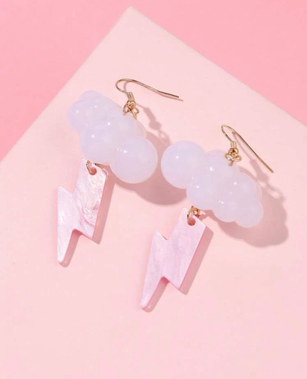 Pink lightning 🌩️ earrings