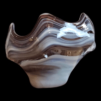 Image 4 of Murano Style Swan Sculpture Purple and White