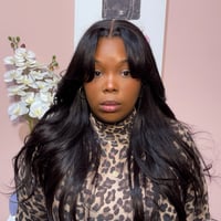 Image 1 of Curtain Bangs - Body Wave  (8x5 HD Lace Closure Wig) - Gently Worn - Ready To Wear & Ready To Ship