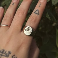 Image 1 of Green sapphire signet ring