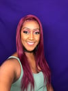 PLW Burgundy Lace Frontal Wig