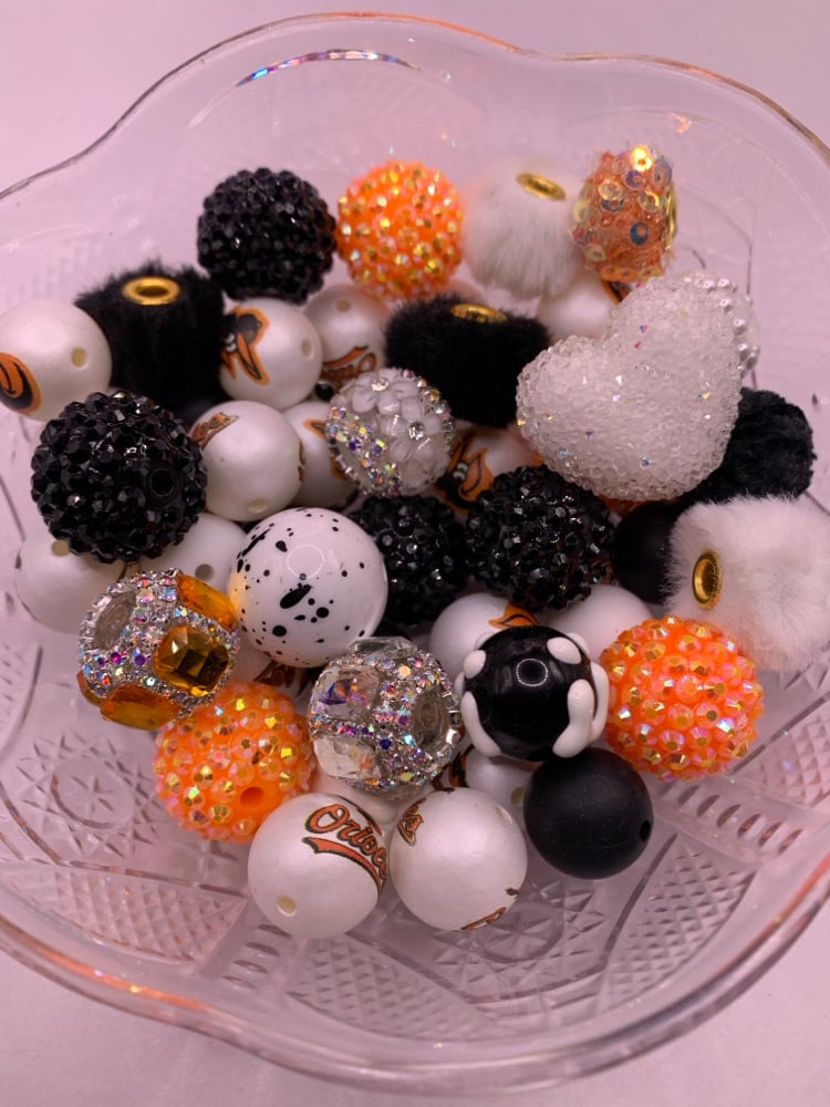 Image of Orange Bird Beads