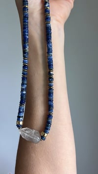 Image 4 of *new* SODALITE, PYRITE + CLEAR QUARTZ necklace copy