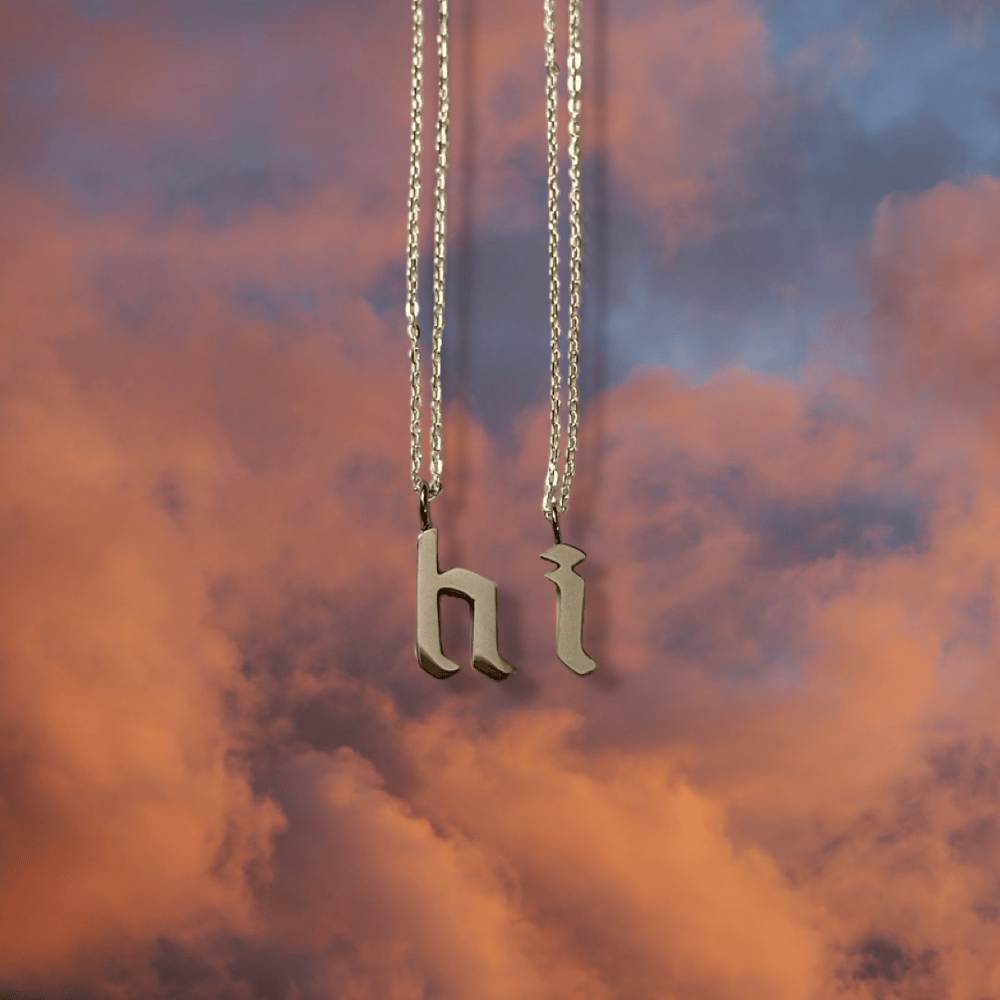 Image of -;- silver lil letter chain -;-