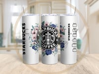 Pink & Blue Floral Starbucks Tumbler 