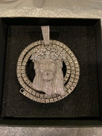  Large Jesus Pendant- Tennis Chain