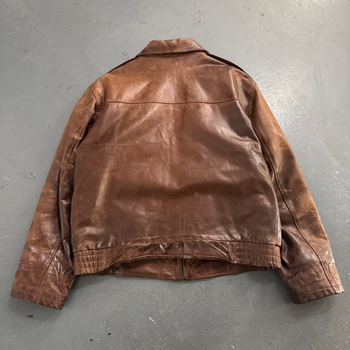 Image of Vintage heavyweight cropped leather jacket, size xl