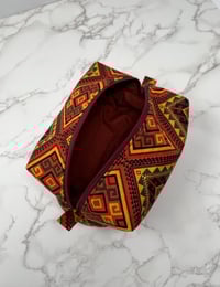 Image 5 of Handmade African Print Boxy Pouch - Tribal Diamonds