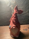 Tutti-Fruity Speckled Pink Ceramic Decorative Fishing Gnome Incense Burner