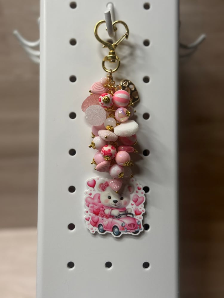 Image of Medium Dangle - Pink Car