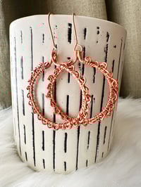 Image 3 of Chain-Wrapped (Copper) Earrings