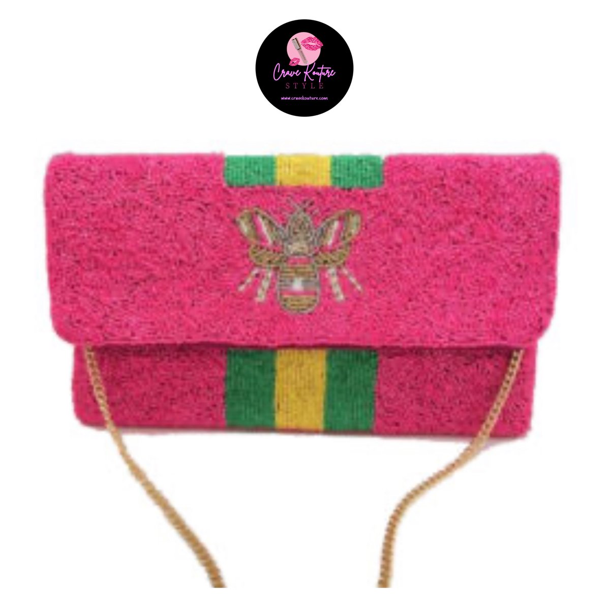 Crave Pink Bee Handbag Crave Kouture Style, LLC