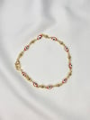 Protect Me In Red Evil Eye 14K Gold Plated Bracelet 