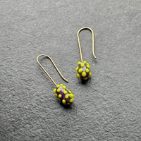Image 1 of Dark Plum Bumpy Earrings