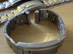 Image of 20mm Rolex Daytona Solid S/Steel, Rose, Gold, 2/Tone Steel Straps