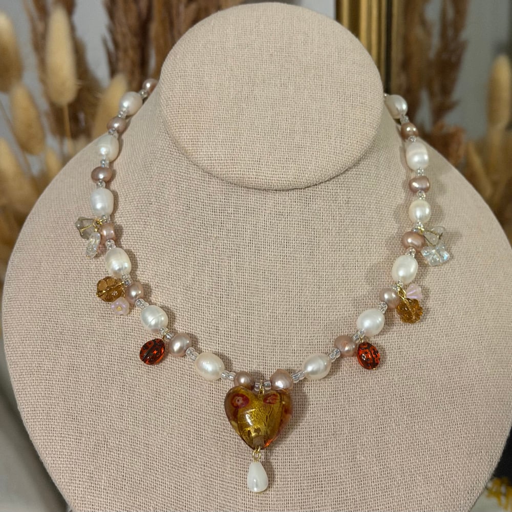 Image of ladybug in the orchard