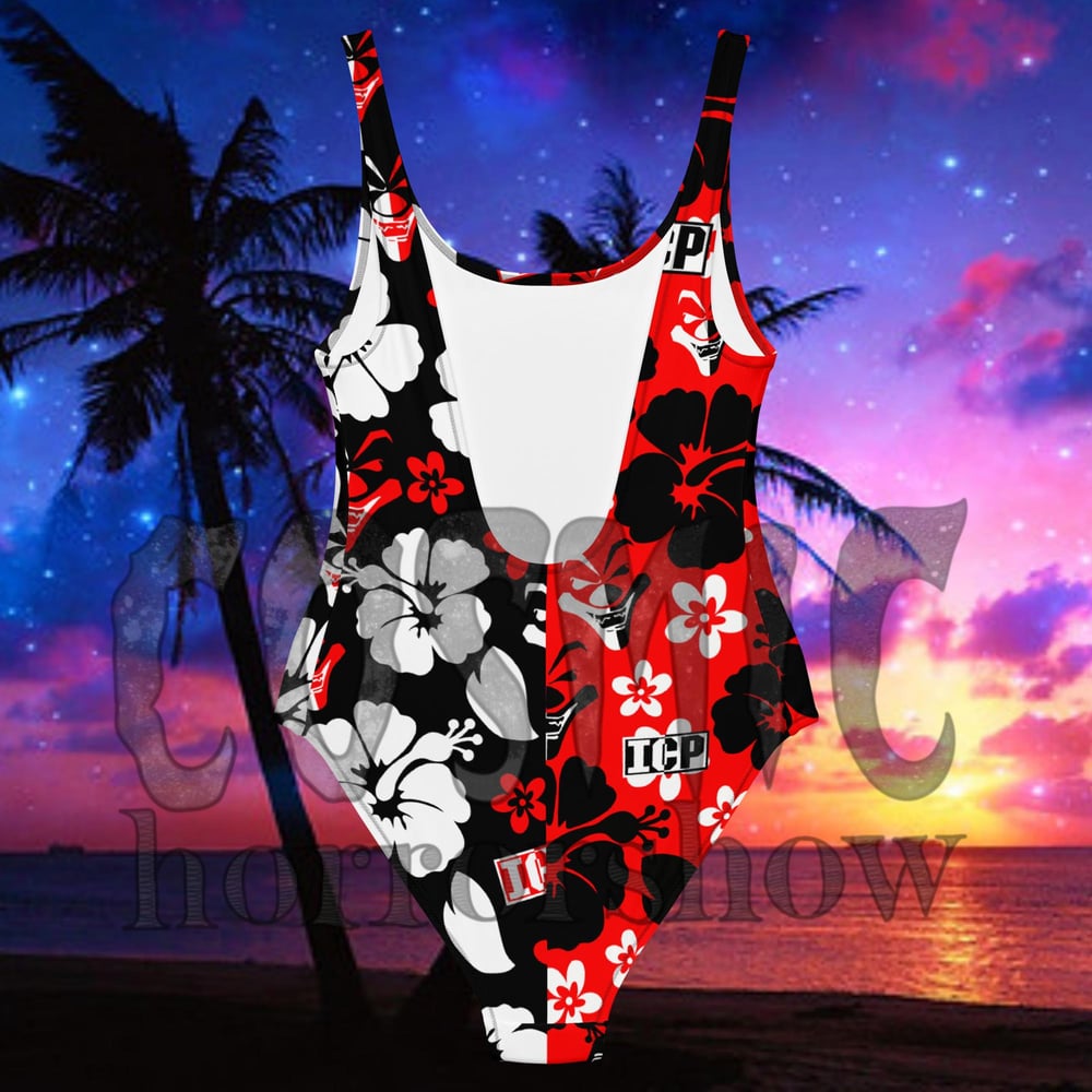 Red n black COC Jugg IslandOne-Piece Swimsuit