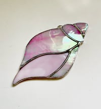 Image 2 of Stained Glass Iridescent Seashell