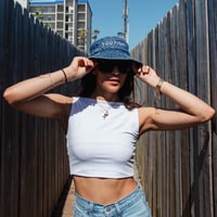 Image 15 of Too High Bucket Hat (Blue Denim)