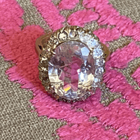 Image 1 of ANTIQUE RUTILATED KUNZITE RING