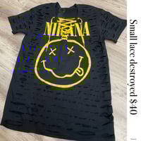 Small Nirvana yellow lace destroyed