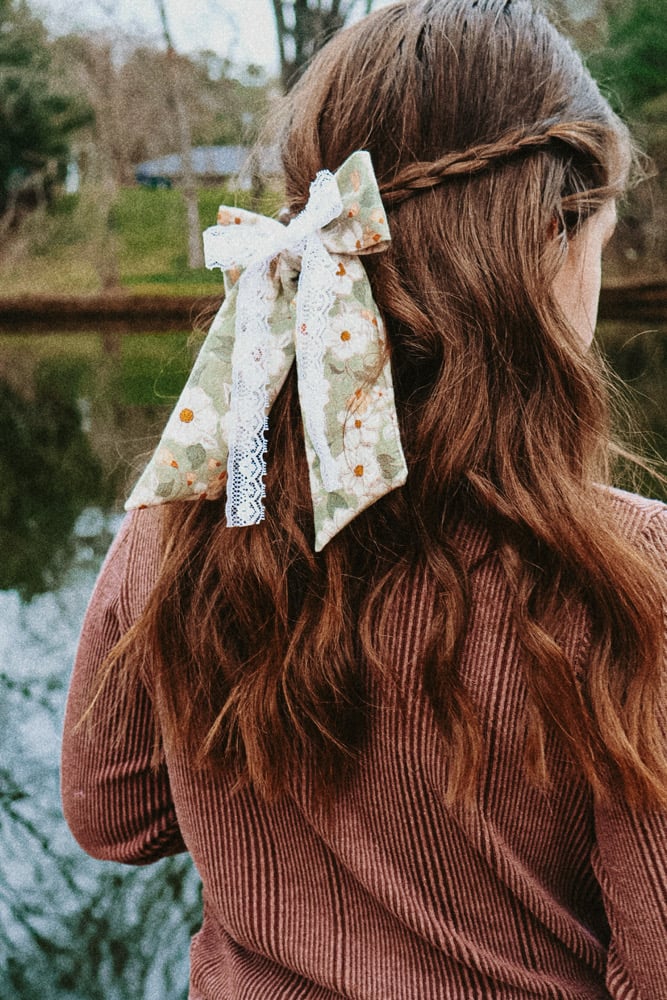 Image of RTS FLORAL CHUNKY LUXIE BOWS: 