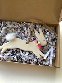Image 2 of Rabbit ceramic decoration pink