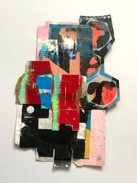 Image 1 of *STUDIO SALE* Large Printed, Painted And Drawn Collage Composition with Hexagons