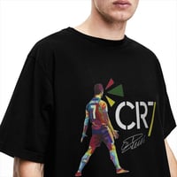 Image 2 of Cr7 Cristianoed Ronaldoed Signature T-Shirt Men Y2K Basic Pure Cotton T-Shirts Beach O-Neck Fashion 
