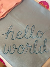 Image 3 of Hello world baby blanket