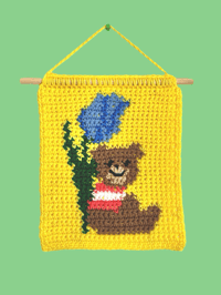 Image 4 of Crochet Tapestry - Teddy Bear
