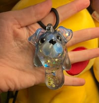 Image 3 of Blue Stardust Dream Drippy Puppy Pendant